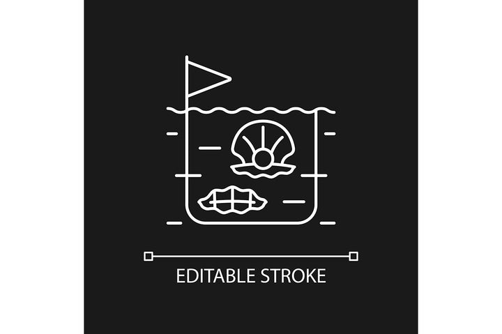 Fishing industry linear icons set for dark and light mode