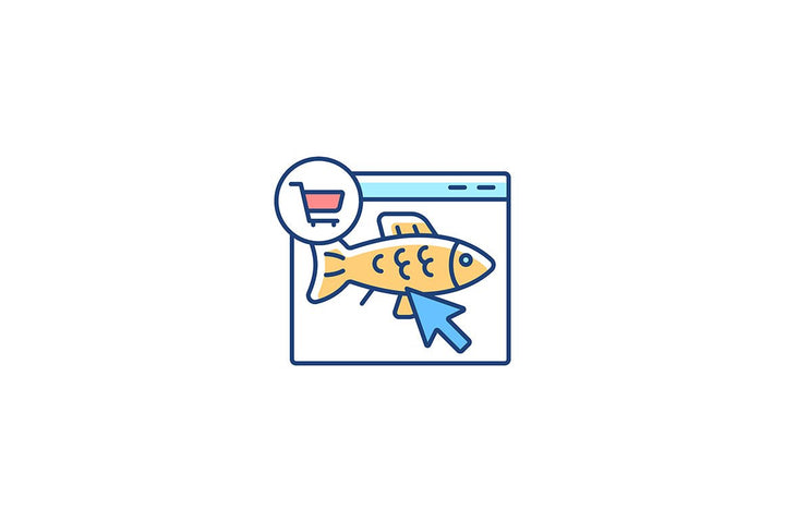 Fishing industry RGB color icons set
