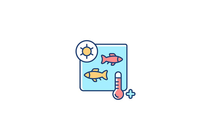 Fishing industry RGB color icons set