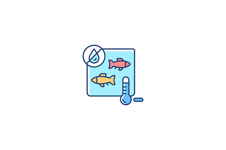 Fishing industry RGB color icons set