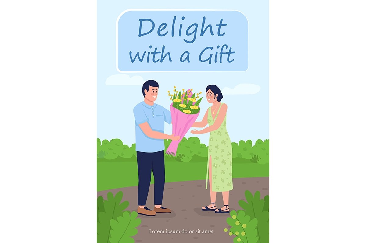 Flower shop poster flat vector templates