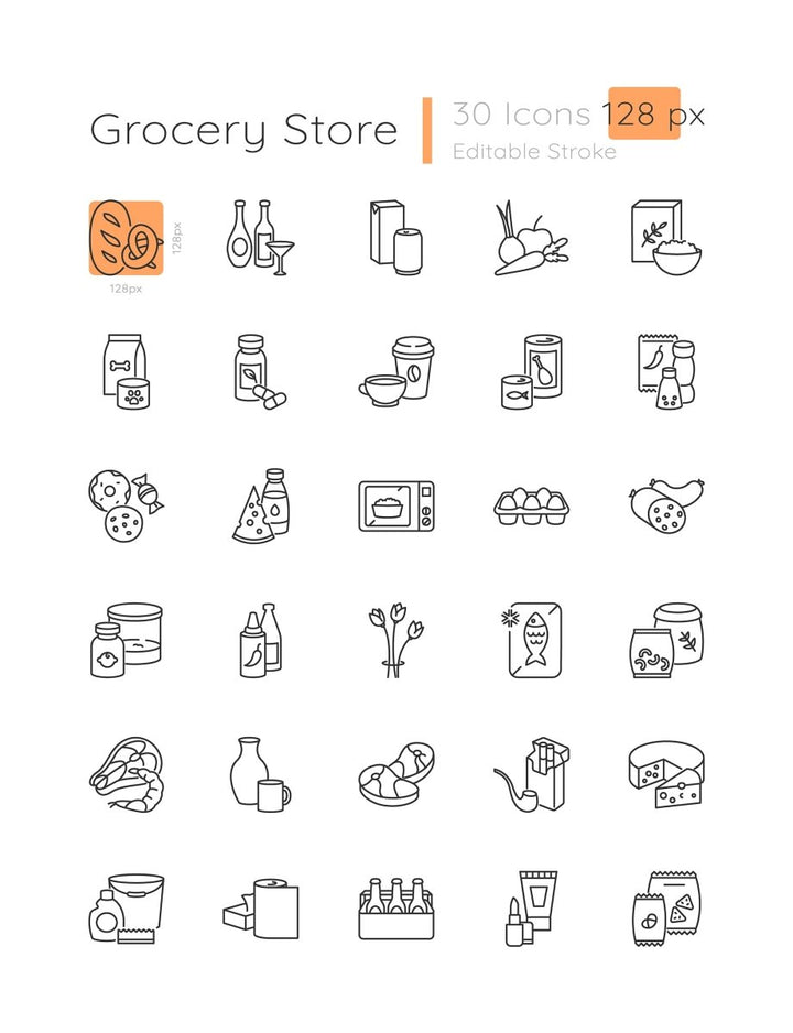 Food and drink icon bundle