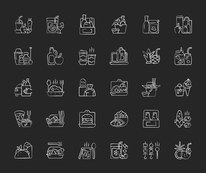 Food and drink icon bundle