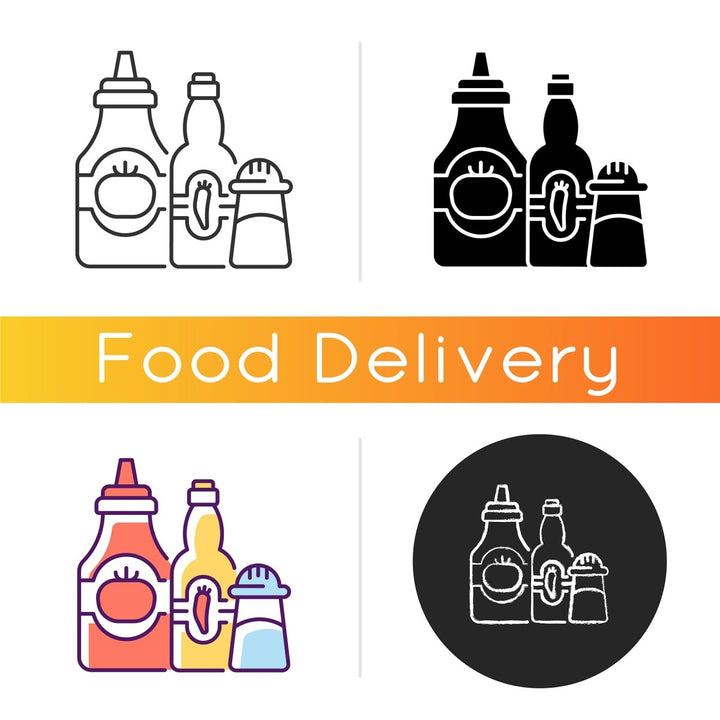 Food delivery icons bundle