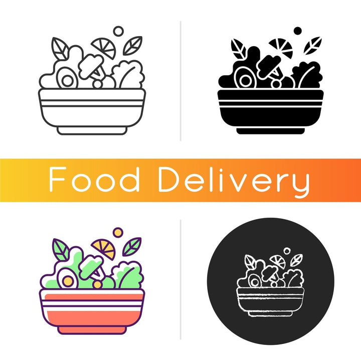 Food delivery icons bundle