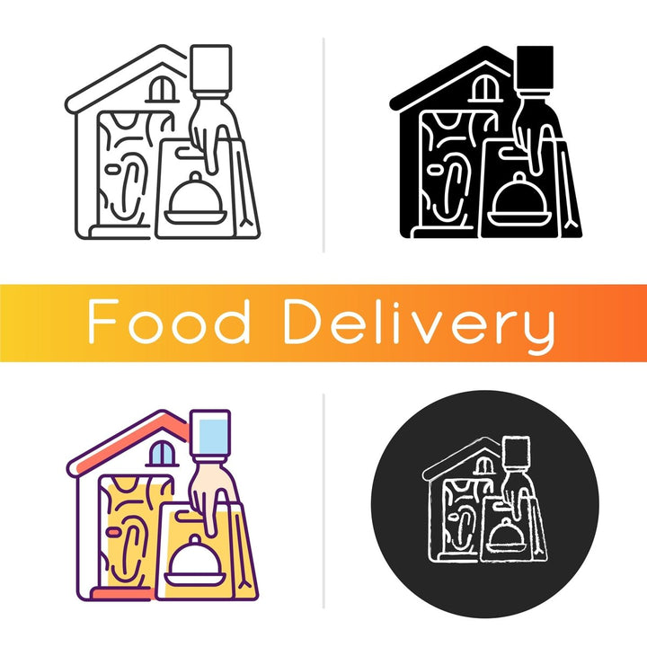 Food delivery icons bundle