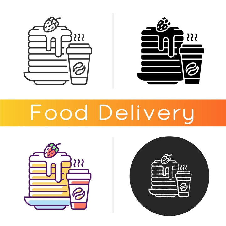 Food delivery icons bundle