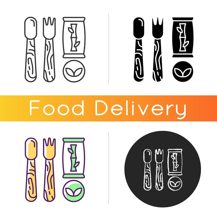 Food delivery icons bundle