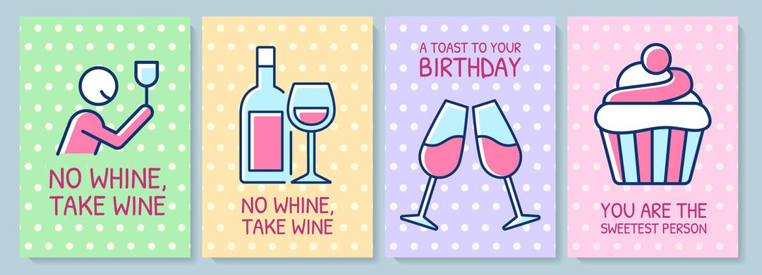 Food lovers greeting card with color icon element set