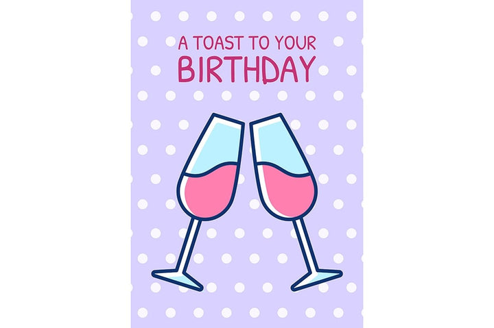 Food lovers greeting card with color icon element set