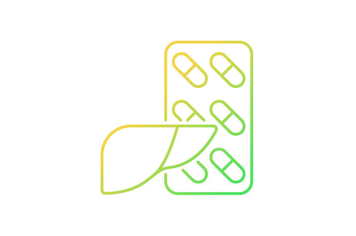 Food supplements gradient icons set