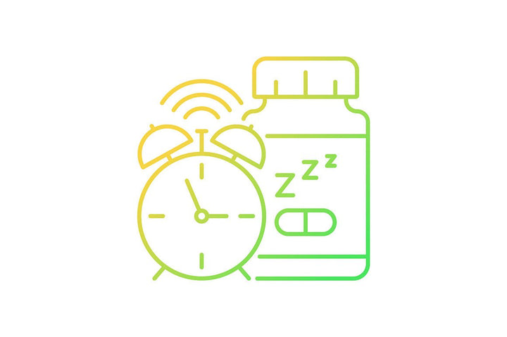 Food supplements gradient icons set