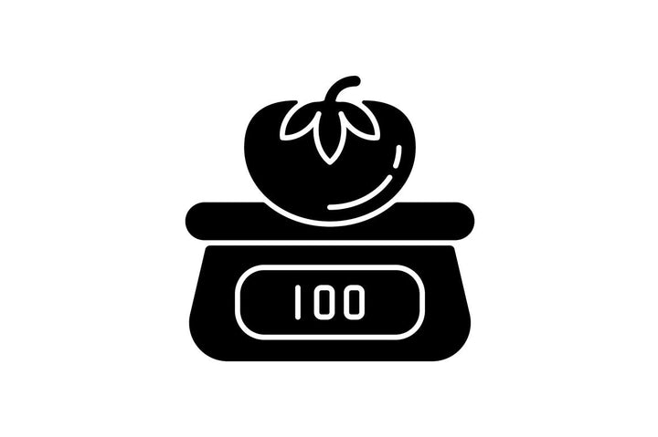 Food testing black glyph icons set on white space