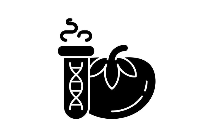 Food testing black glyph icons set on white space
