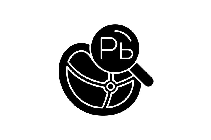 Food testing black glyph icons set on white space