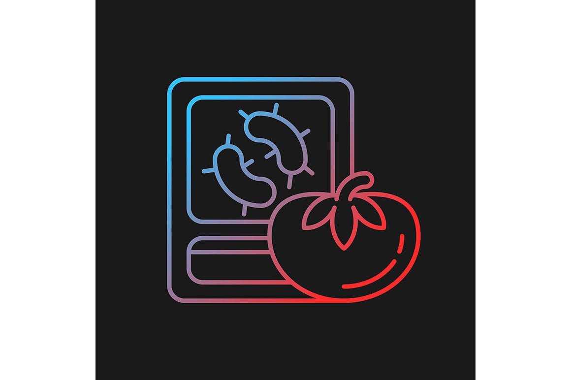 Food testing gradient icons set for dark and light mode