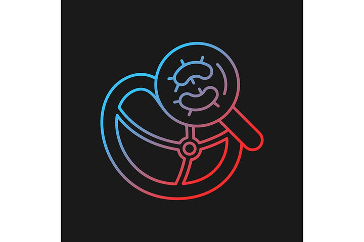 Food testing gradient icons set for dark and light mode