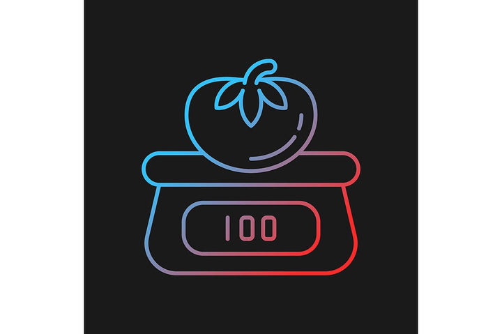 Food testing gradient icons set for dark and light mode