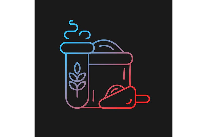 Food testing gradient icons set for dark and light mode