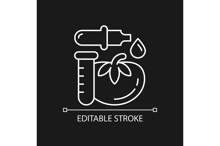 Food testing linear icons set for dark and light mode