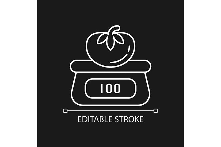 Food testing linear icons set for dark and light mode