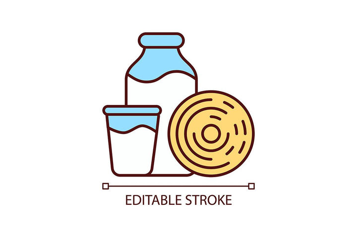 Food testing RGB color icons set