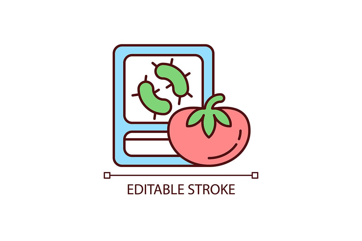 Food testing RGB color icons set