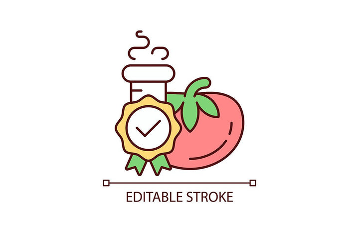 Food testing RGB color icons set