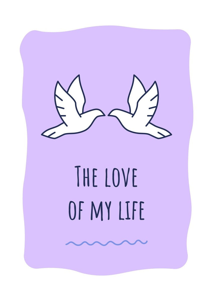 For her greeting card with color icon element set