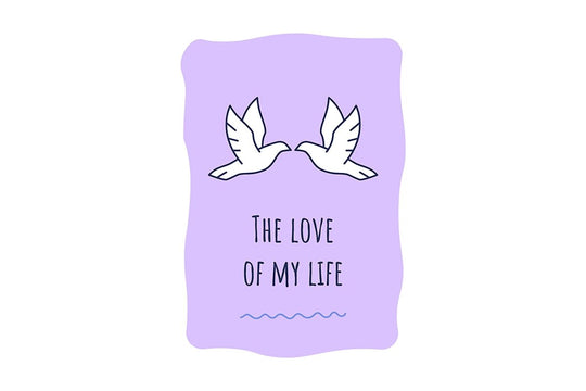 For her greeting card with color icon element set