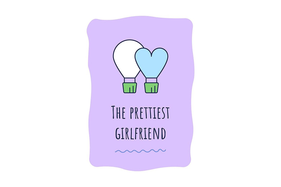 For her greeting card with color icon element set