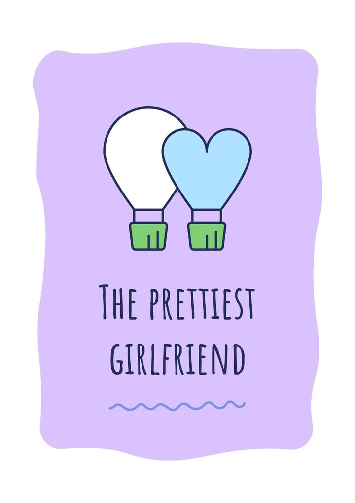 For her greeting card with color icon element set