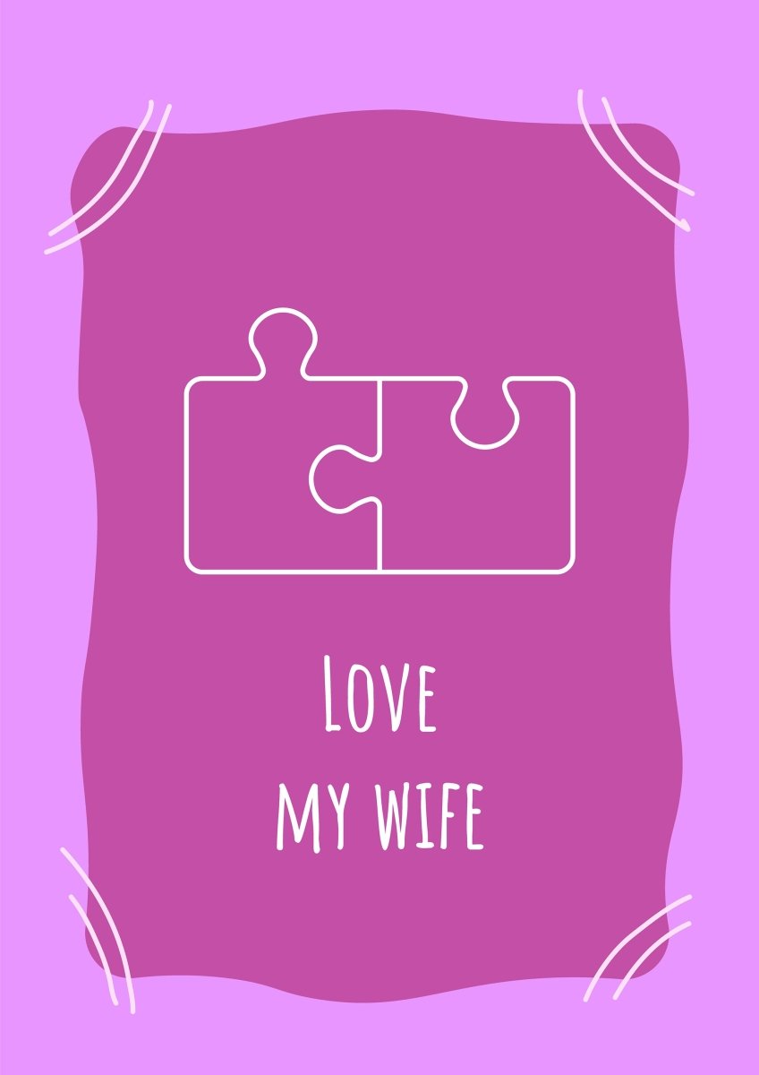 For her purple postcard with linear glyph icon set