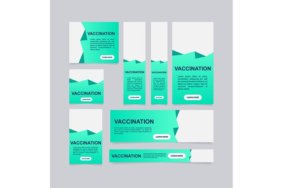 Freelance jobs web banner template set
