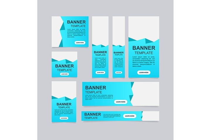 Freelance jobs web banner template set