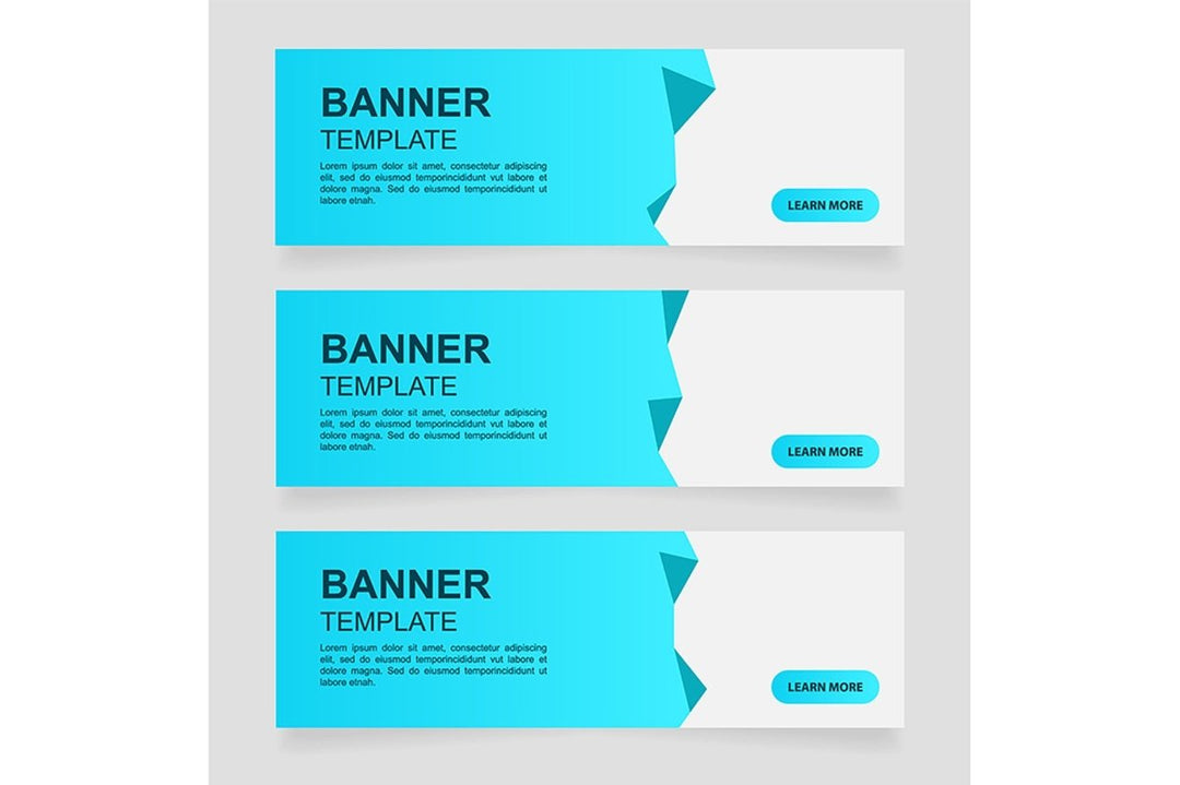 Freelance platform web banner template set