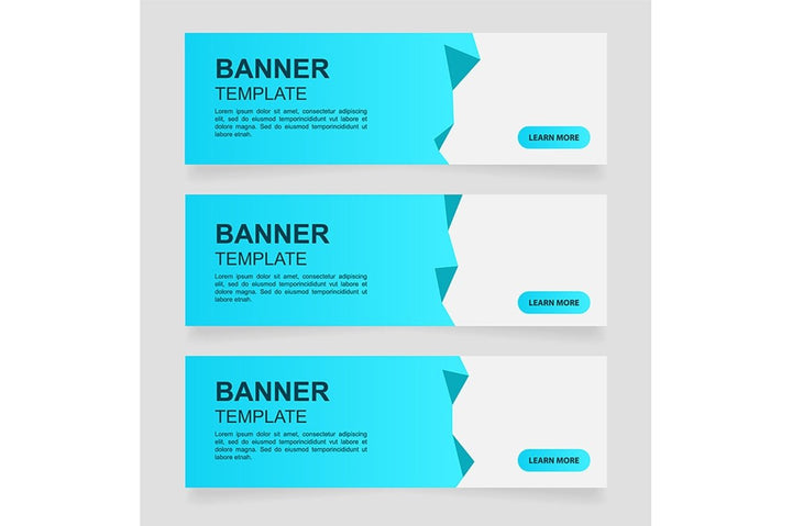 Freelance platform web banner template set