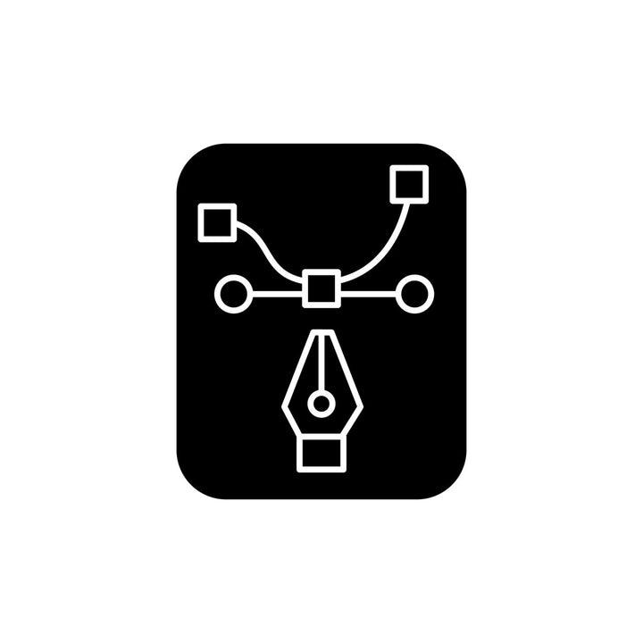 Freelance professions elements black glyph icons set on white space