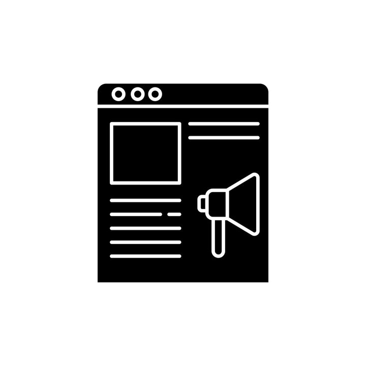Freelance professions elements black glyph icons set on white space