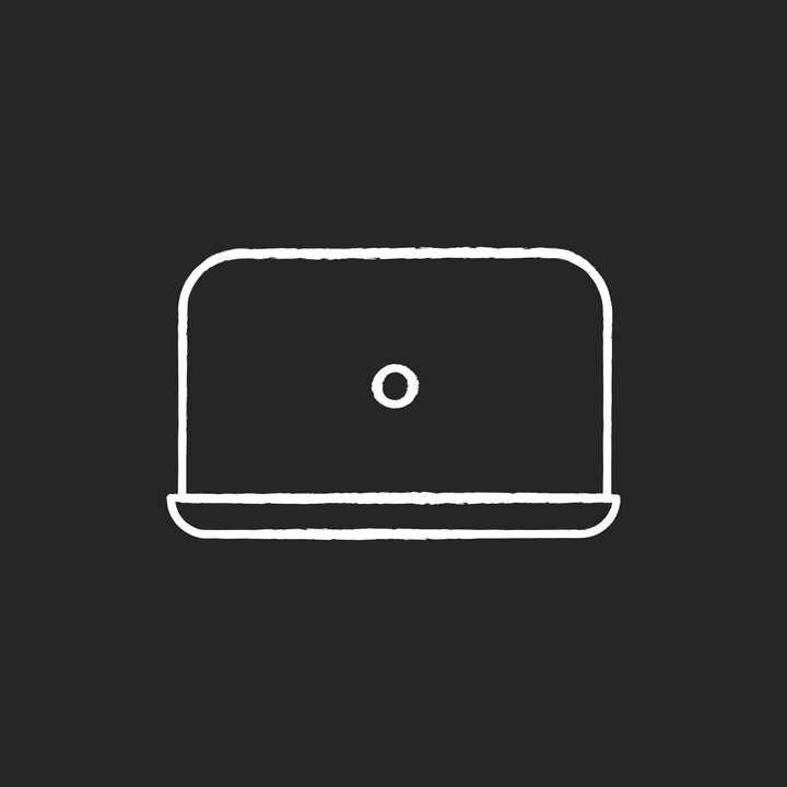 Freelance professions elements chalk white icons set on black background