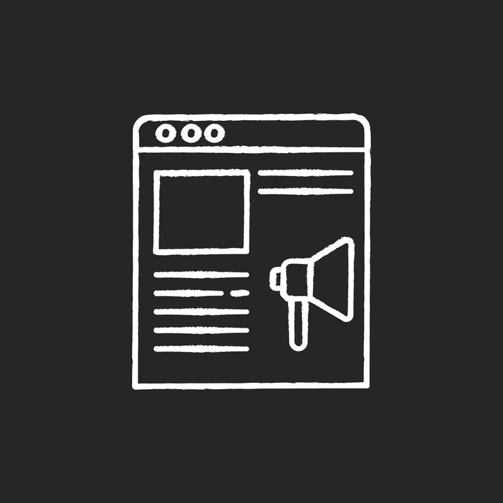 Freelance professions elements chalk white icons set on black background