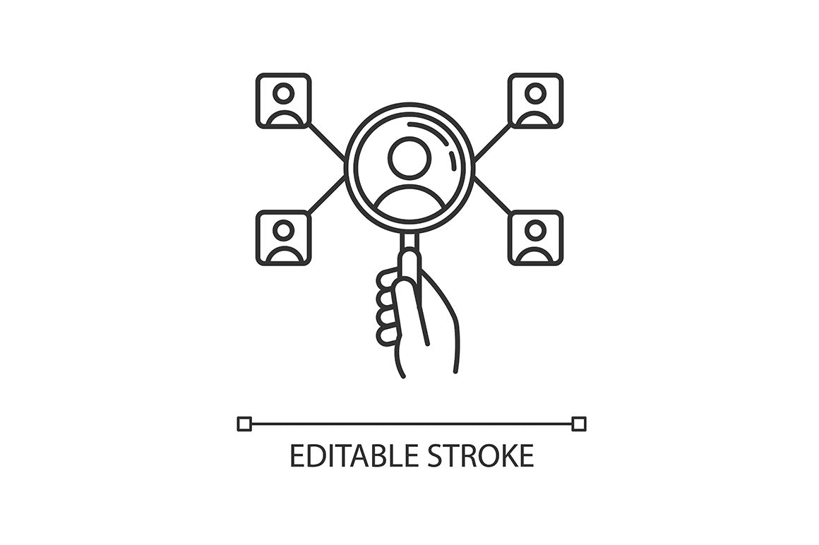 Freelance professions pixel perfect linear icons set