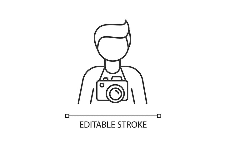 Freelance professions pixel perfect linear icons set