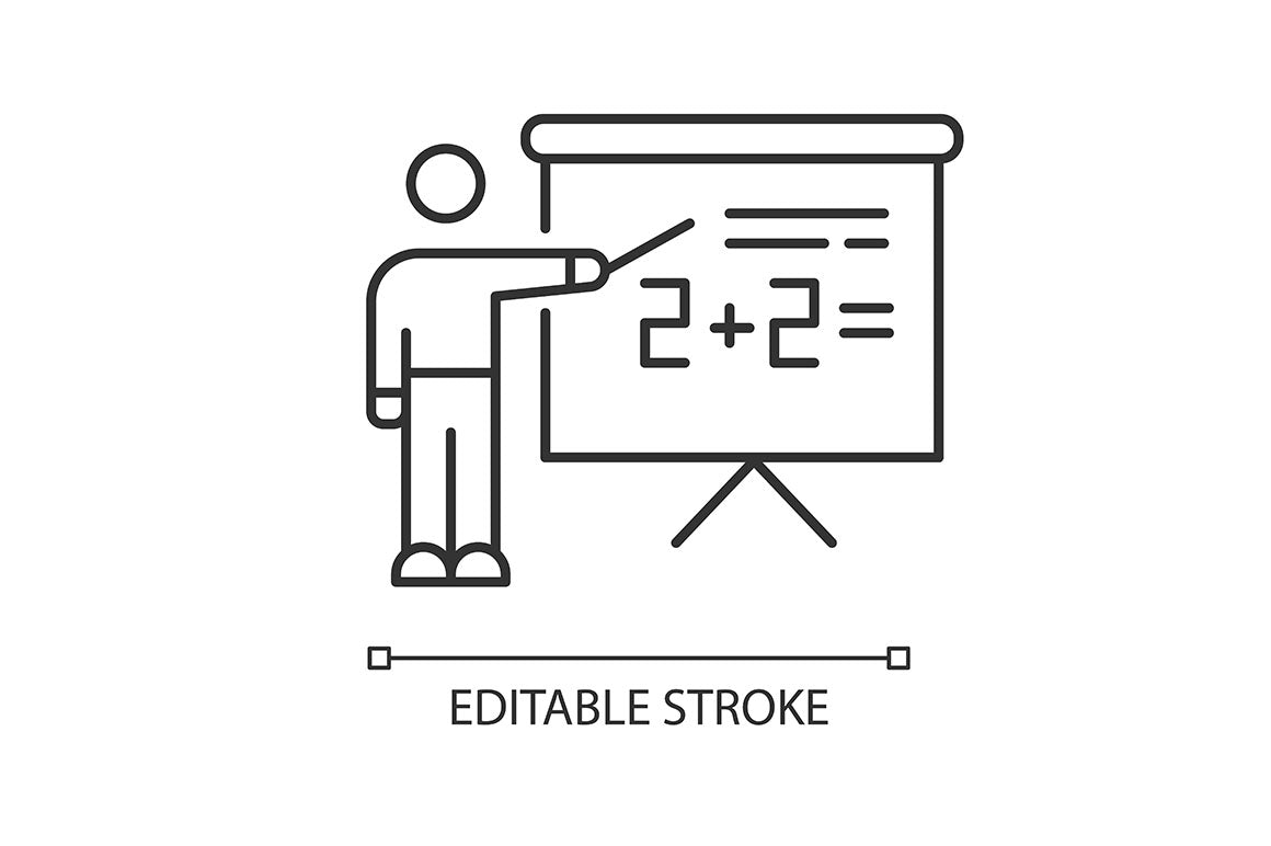Freelance professions pixel perfect linear icons set