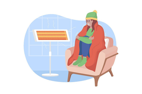 Freezing in cold weather 2D vector isolated illustration set