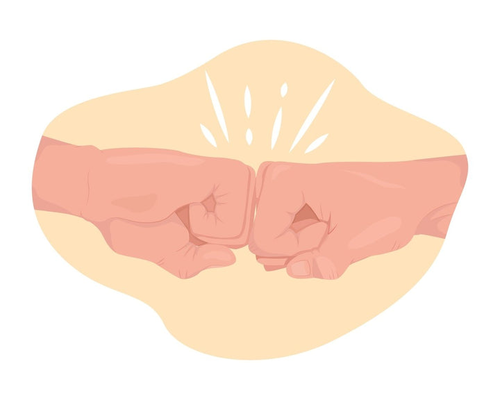 Friendly interaction 2D vector isolated illustration set