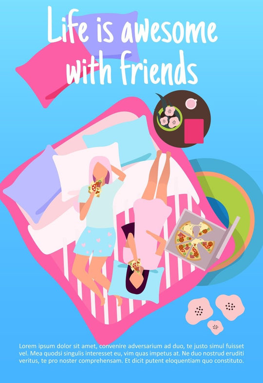 Friends pastime brochure template