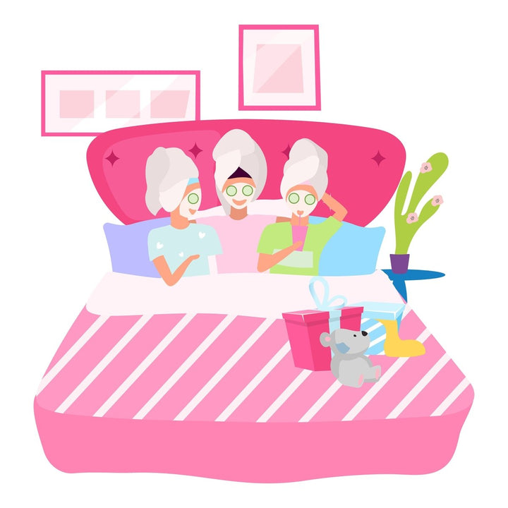 Friends together flat vector illustration set
