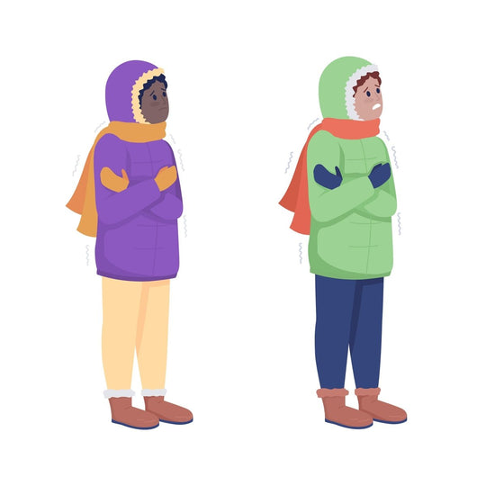 Full body people on white illustration set