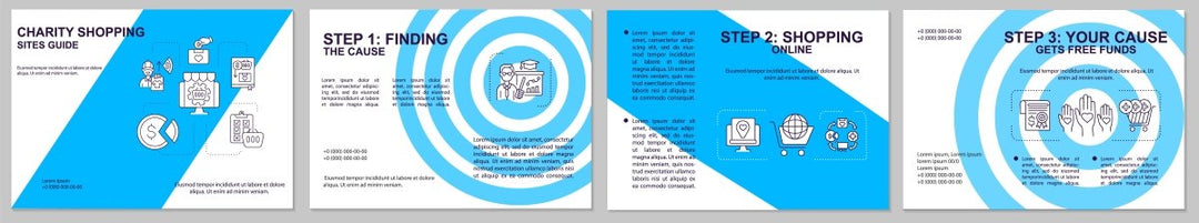 Fundraising brochure template set